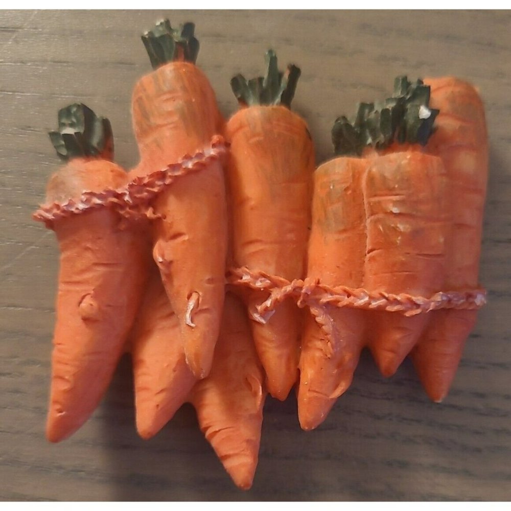 Bundle Of Strung Up Carrots‎ Vintage Refrigerator Magnet - SEE DESCRIPTION